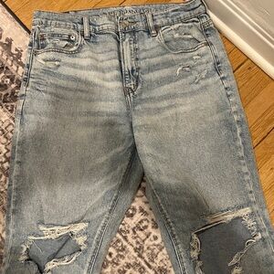 American Eagle Outfitters Distressed High 
Rise Ankle Straight Jeans size 12